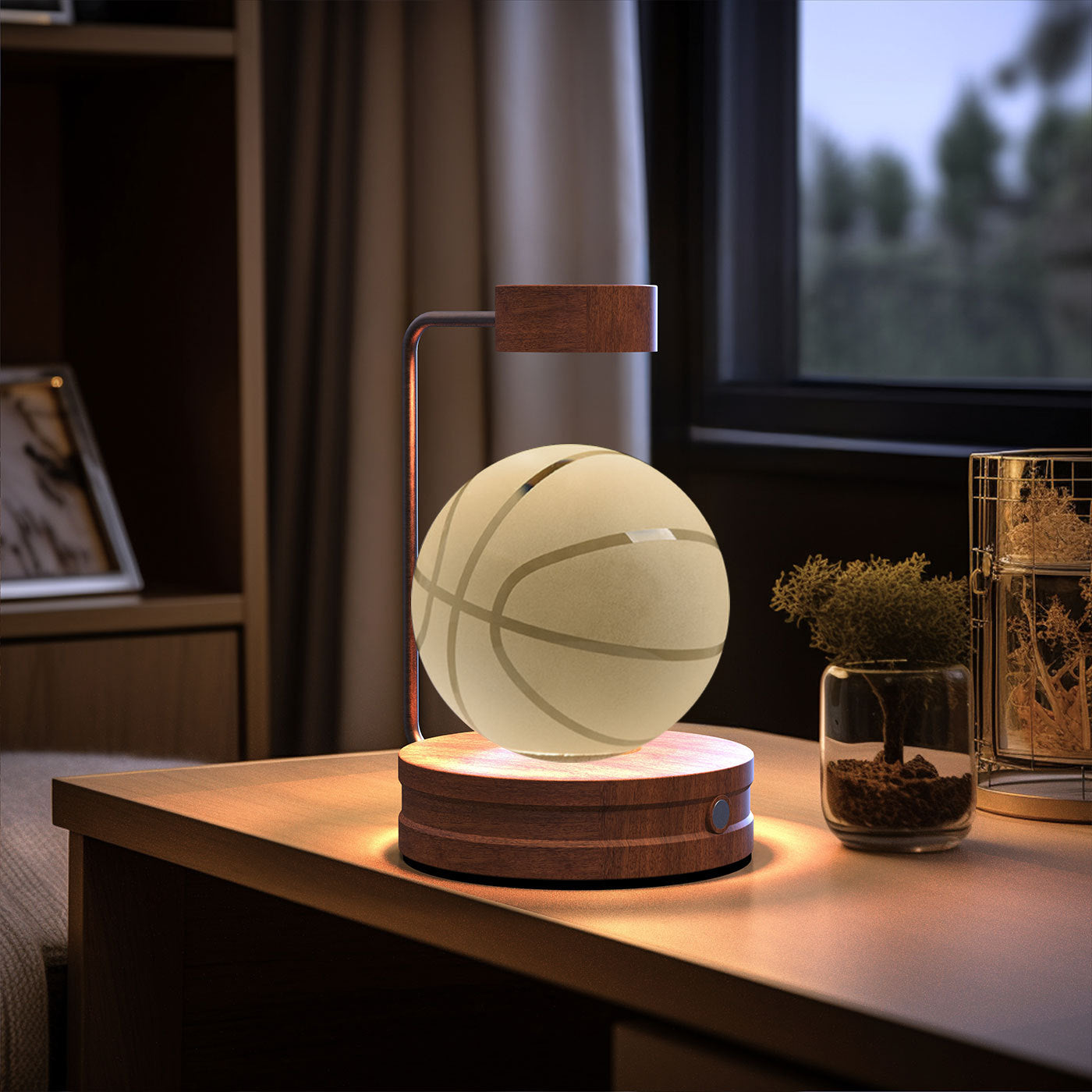 Crystal Ball Cosmic Night Light – USB Powered, Warm Bedside Lamp, Birthday Gift