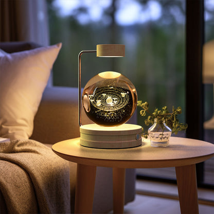 Crystal Ball Cosmic Night Light – USB Powered, Warm Bedside Lamp, Birthday Gift