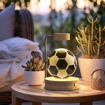 Crystal Ball Cosmic Night Light – USB Powered, Warm Bedside Lamp, Birthday Gift