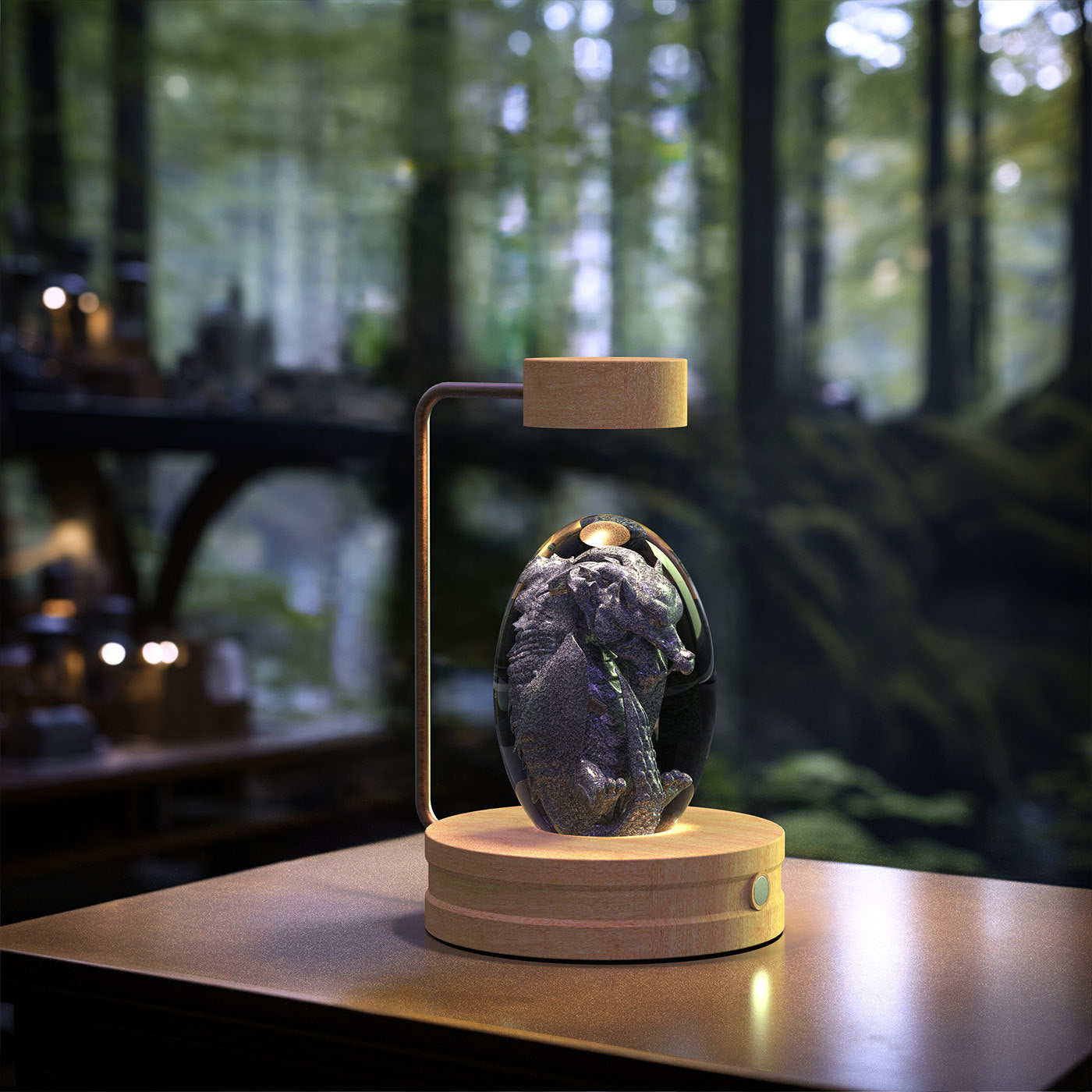 Crystal Ball Cosmic Night Light – USB Powered, Warm Bedside Lamp, Birthday Gift